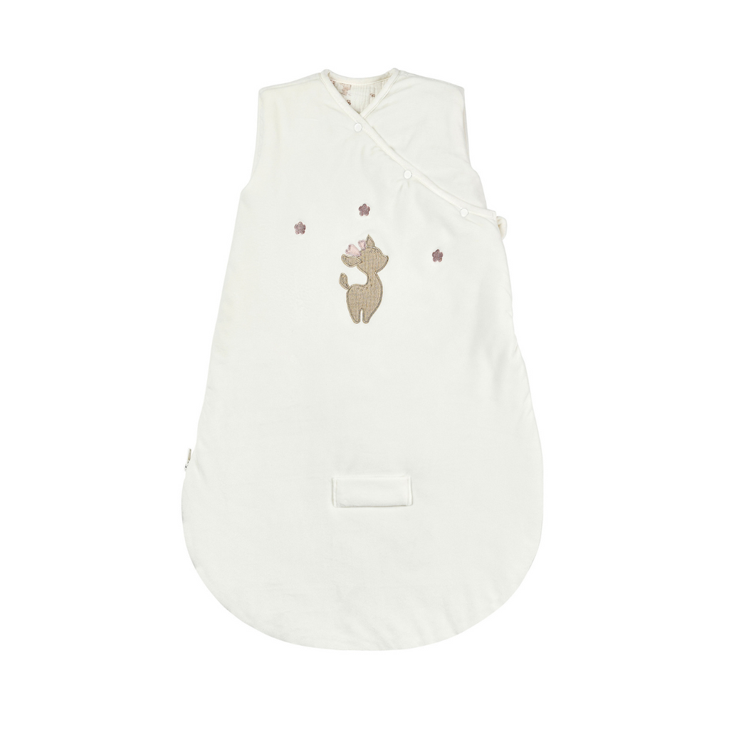 FanFan Baby Sleeping Bag 70 cm – White Velour Sleeping Bag without Sleeves – TOG 2.5 [EN]