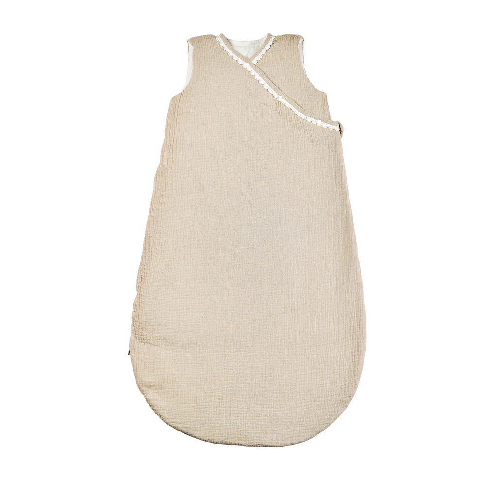 FanFan Baby Sleeping Bag 90 cm – Sand-Colored Sleeping Bag – Tetra Cotton – TOG 2 [DE]