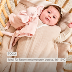 FanFan Baby Sleeping Bag 90 cm – Sand-Colored Sleeping Bag – Tetra Cotton – TOG 2 [DE]
