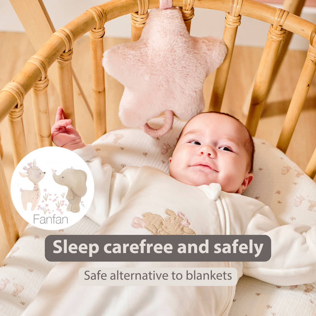 FanFan Baby Sleeping Bag 90 cm – Sand-Colored Sleeping Bag – Tetra Cotton – TOG 2 [EN]