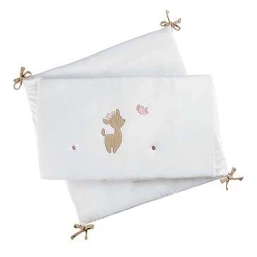 FanFan Tour de lit velours doux – Blanc – 60/70 cm – Protection de lit bébé