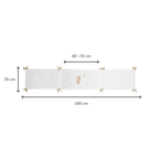 FanFan Bed Bumper Soft Velour – White – 60/70 cm – Baby Bed Protection [FR]