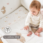 FanFan Bed Bumper Soft Velour – White – 60/70 cm – Baby Bed Protection [FR]