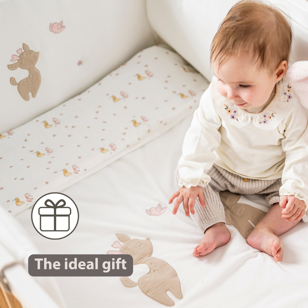 FanFan Bed Bumper Soft Velour – White – 60/70 cm – Baby Bed Protection [EN]
