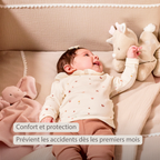 FanFan Bed Bumper Tetra Cotton – Sand – 60/70 cm – Soft Baby Bed Protection [FR]