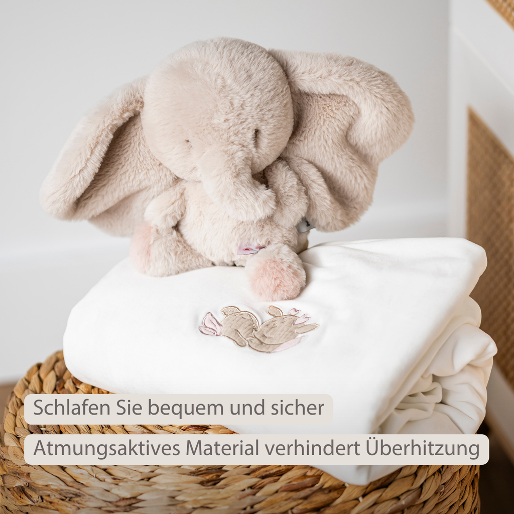FanFan Baby Duvet Cover Velour 140x100 cm – Pillowcase 60x40 cm – Reversible [DE]