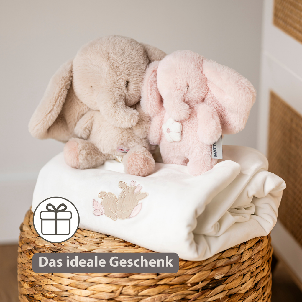 FanFan Baby Duvet Cover Velour 140x100 cm – Pillowcase 60x40 cm – Reversible [DE]