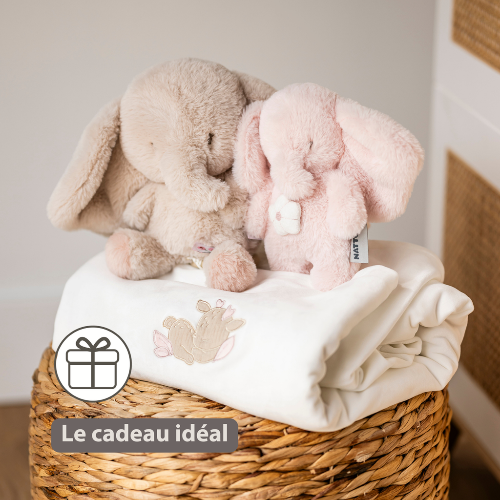 FanFan Baby Duvet Cover Velour 140x100 cm – Pillowcase 60x40 cm – Reversible [FR]
