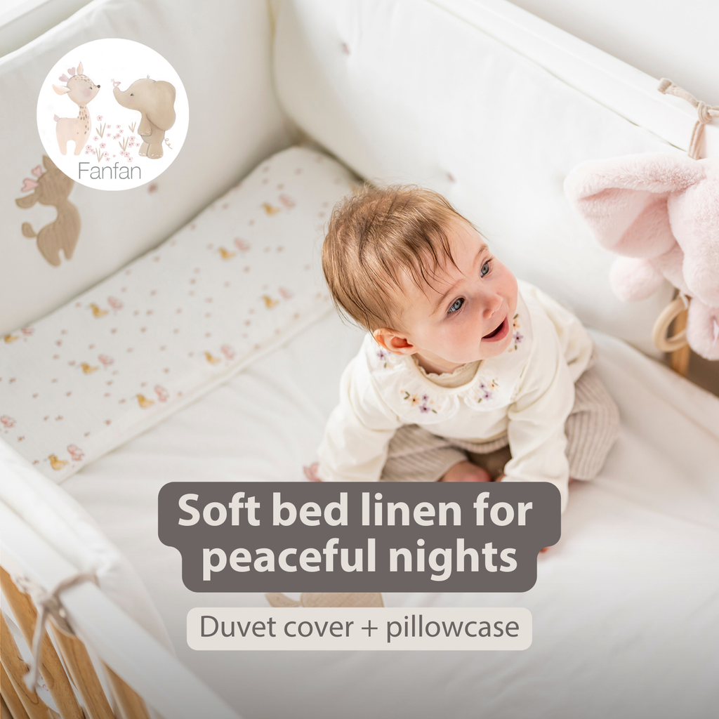 FanFan Baby Duvet Cover Velour 140x100 cm – Pillowcase 60x40 cm – Reversible [EN]