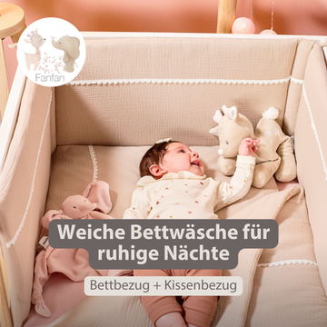 FanFan Baby Duvet Cover 140x100 cm – Pillowcase 60x40 cm – Tetra Cotton [DE]