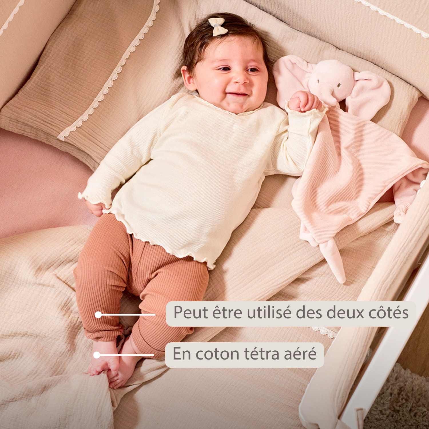 FanFan Baby Duvet Cover 140x100 cm – Pillowcase 60x40 cm – Tetra Cotton [FR]