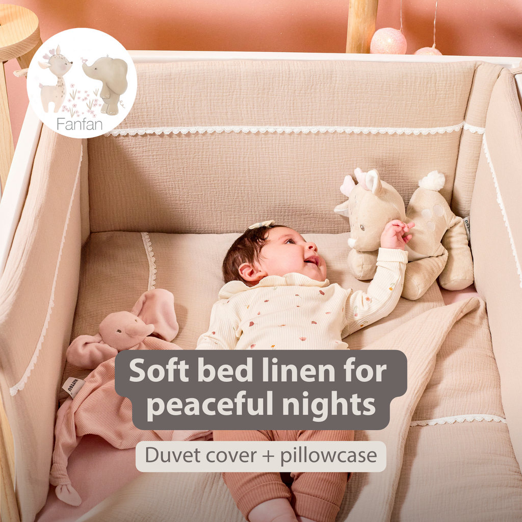 FanFan Baby Duvet Cover 140x100 cm – Pillowcase 60x40 cm – Tetra Cotton [EN]
