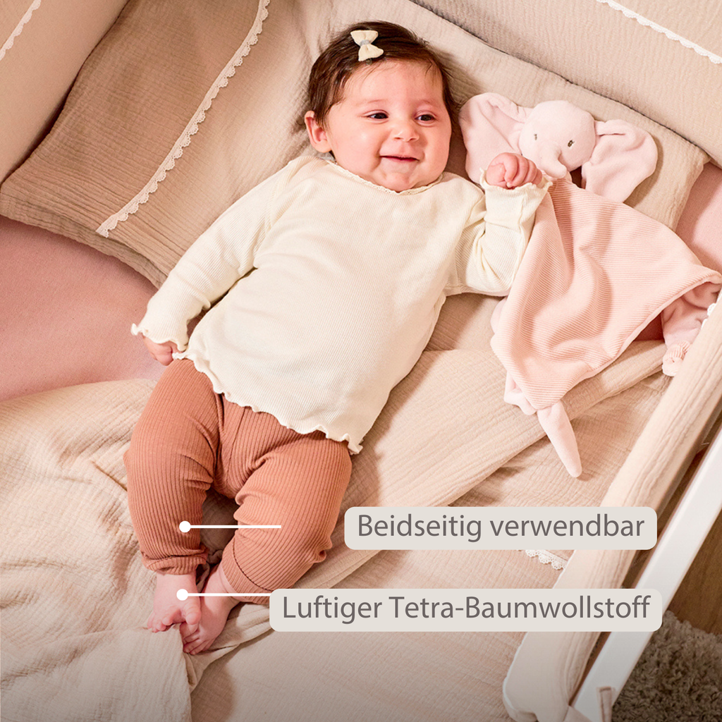 FanFan Baby Blanket 100x135 cm – Soft Plaid for Baby Cot – Tetra Cotton [DE]