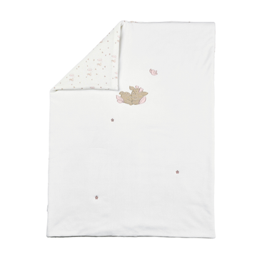 FanFan Baby Blanket 75x100 cm – Soft Plaid for Cradle, Car Seat or Baby Cot – White Velour [DE]