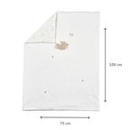 FanFan Baby Blanket 75x100 cm – Soft Plaid for Cradle, Car Seat or Baby Cot – White Velour [FR]