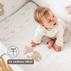 FanFan Baby Blanket 75x100 cm – Soft Plaid for Cradle, Car Seat or Baby Cot – White Velour [FR]