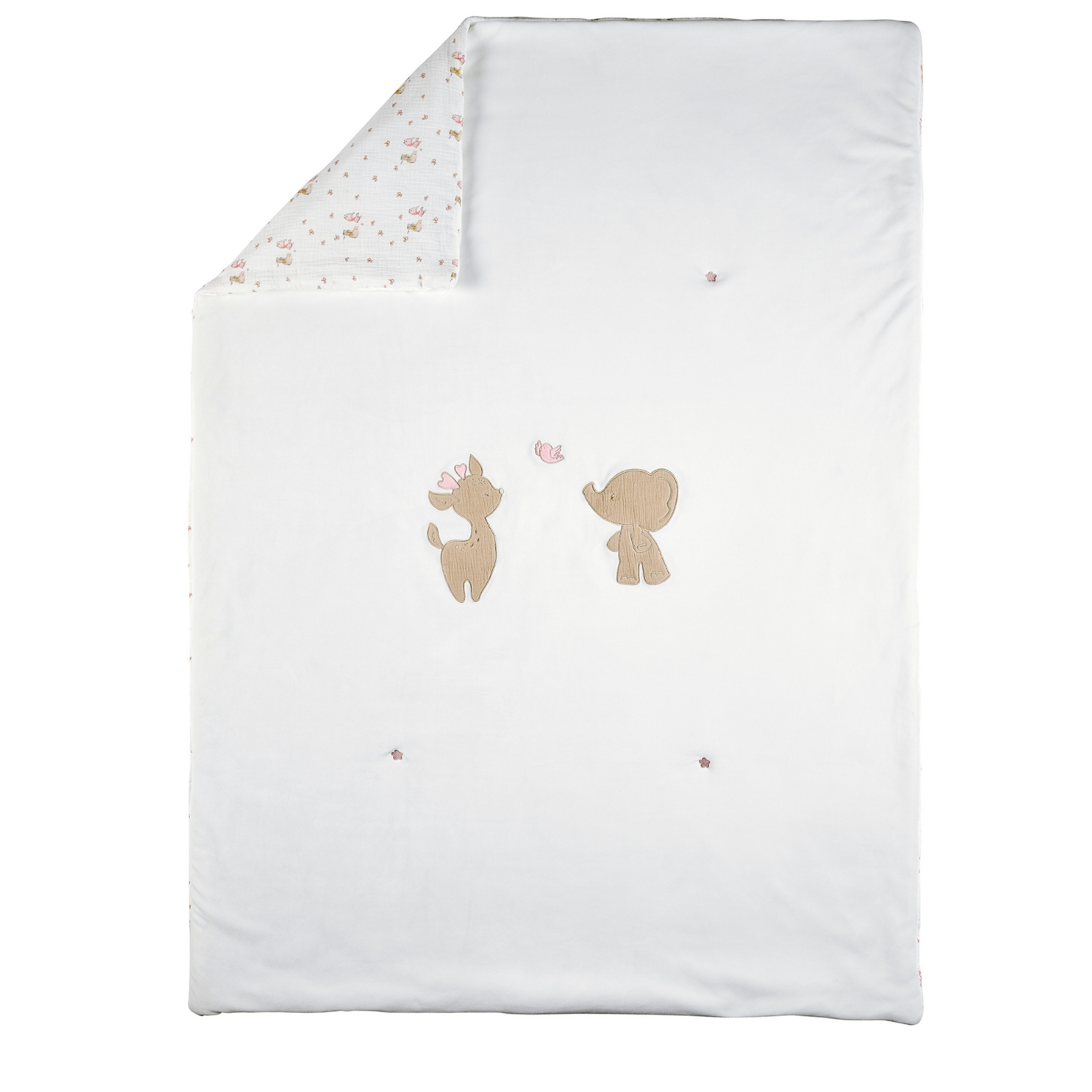 FanFan Baby Blanket 75x100 cm – Soft Plaid for Cradle, Car Seat or Baby Cot – White Velour [NL]