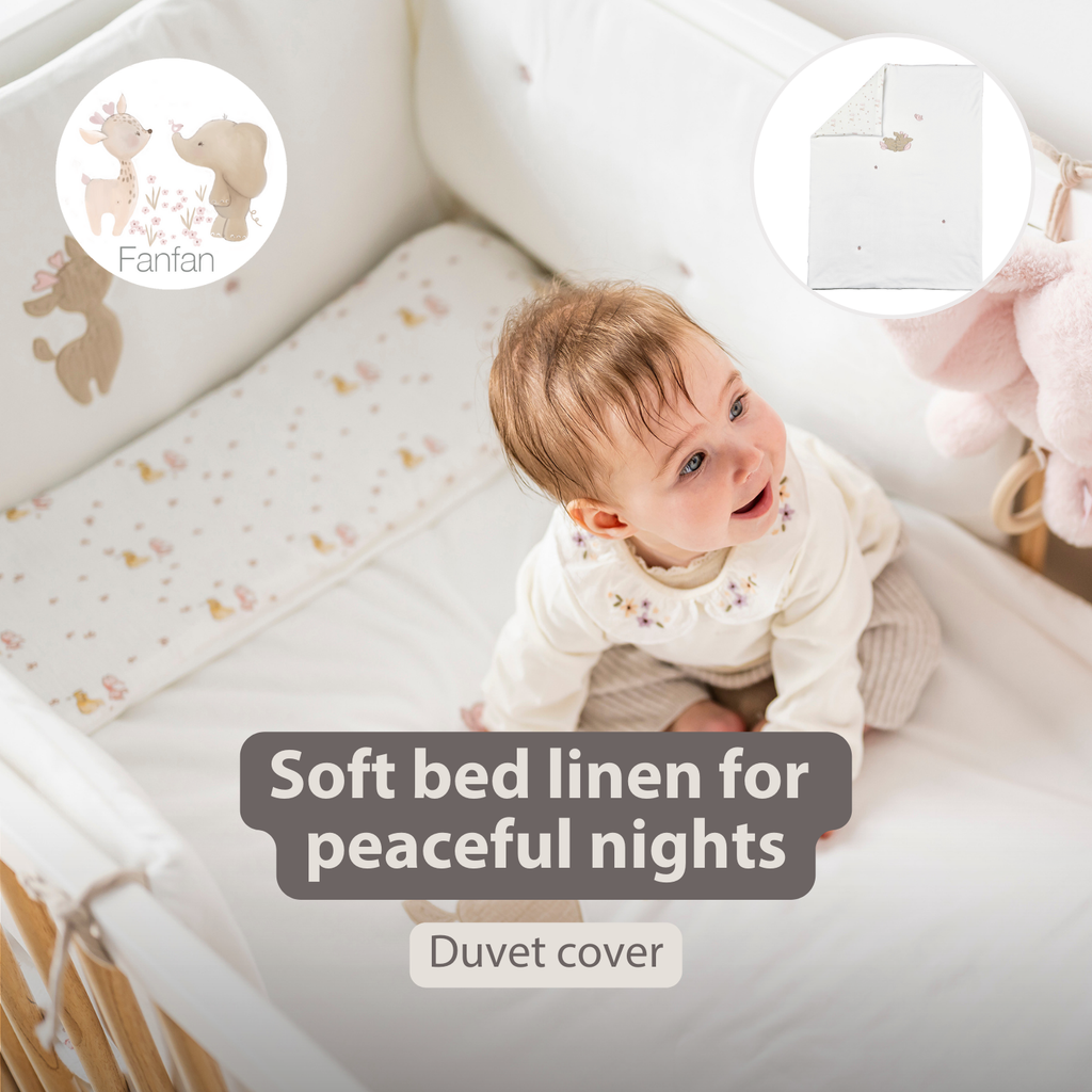 FanFan Baby Blanket 75x100 cm – Soft Plaid for Cradle, Car Seat or Baby Cot – White Velour [EN]
