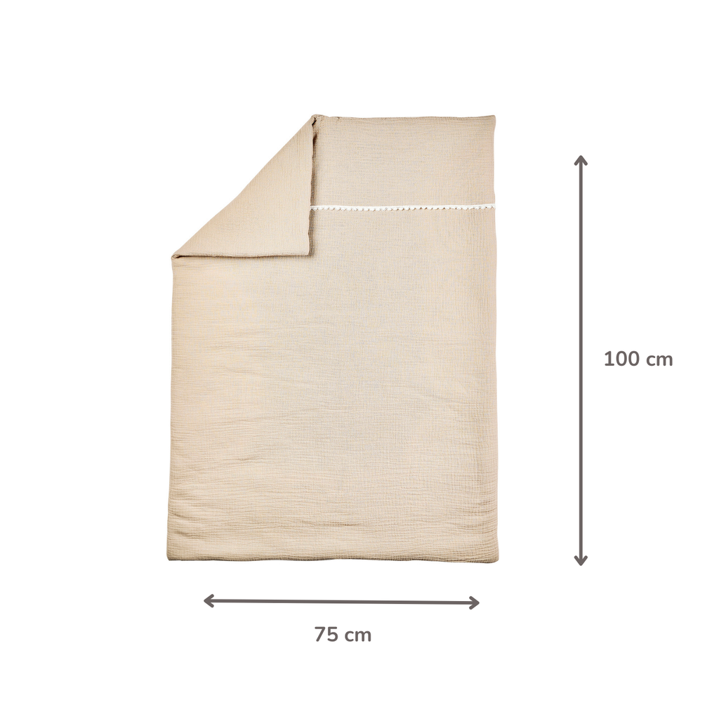 FanFan Baby Blanket 75x100 cm – Soft Plaid for Cradle, Car Seat or Baby Cot – Tetra Cotton [FR]