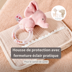 FanFan Health Book Cover – With Zipper – Protective Cover Baby Documents – Beige [FR]