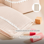 FanFan Health Book Cover – With Zipper – Protective Cover Baby Documents – Beige [FR]