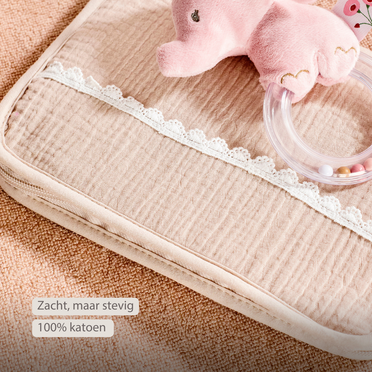 FanFan Health Book Cover – With Zipper – Protective Cover Baby Documents – Beige [NL]