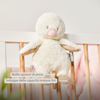 FanFan Music Cuddle Duck – 30 cm – Soft Plush Toy with Music – Off-White [IT]
