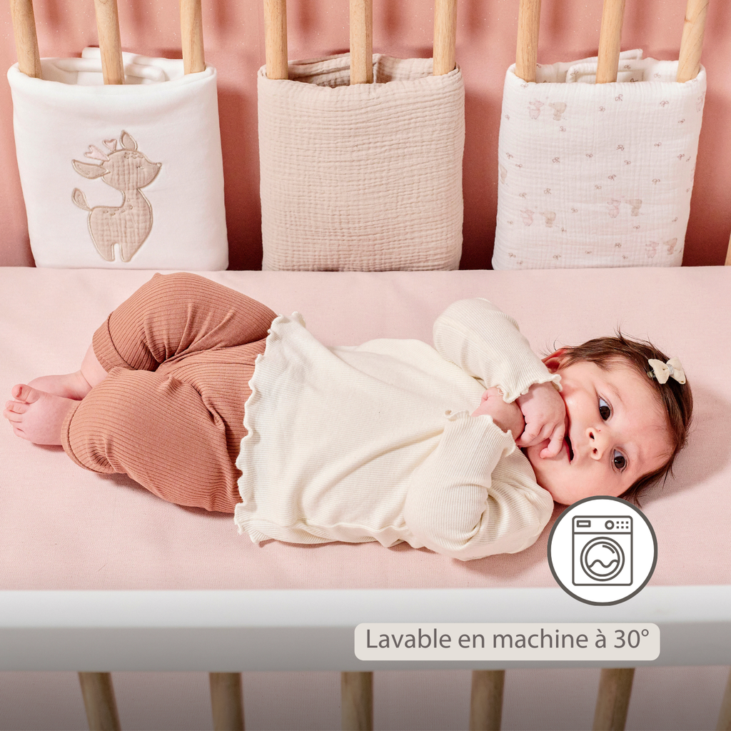 FanFan Bed Bumper Set – Baby Head Protector – 20 x 20 cm – 6 Pieces [FR]