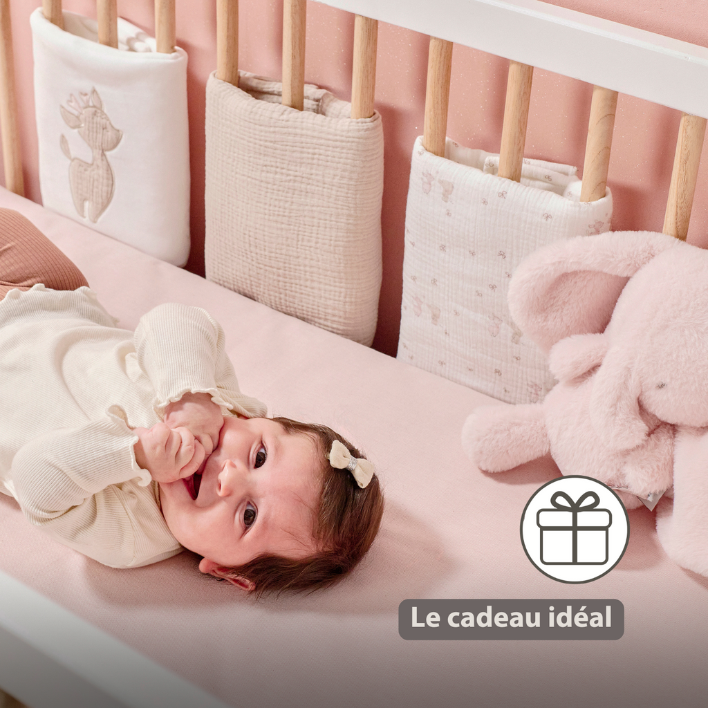 FanFan Bed Bumper Set – Baby Head Protector – 20 x 20 cm – 6 Pieces [FR]