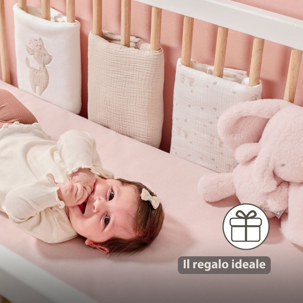 FanFan Bed Bumper Set – Baby Head Protector – 20 x 20 cm – 6 Pieces [IT]