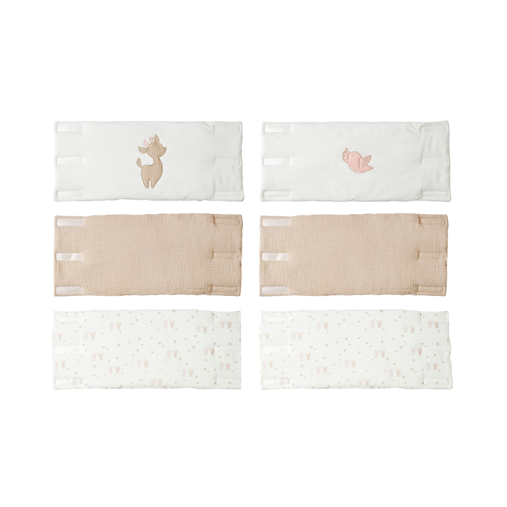 FanFan Bed Bumper Set – Baby Head Protector – 20 x 20 cm – 6 Pieces [EN]