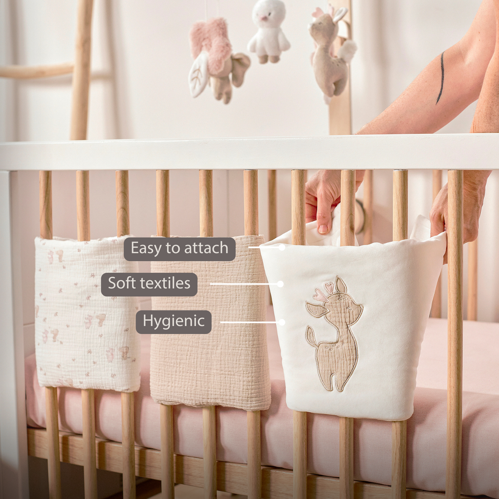 FanFan Bed Bumper Set – Baby Head Protector – 20 x 20 cm – 6 Pieces [EN]