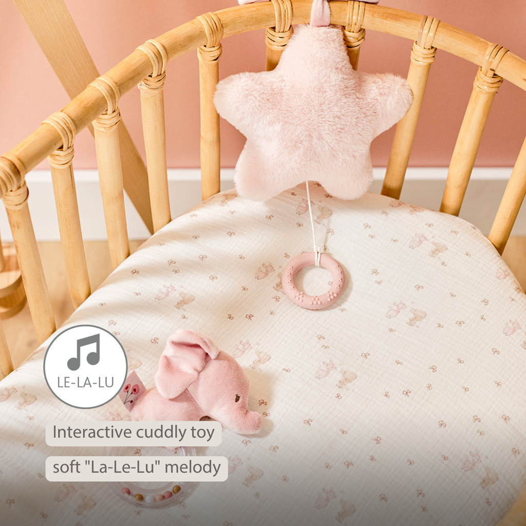 FanFan Music Cuddle Star – 25 cm – Soft Plush Toy with Music – Pink [EN]