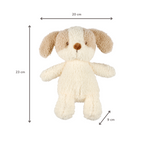 TEDDY Baby Plush Dog – 25 cm – Soft Baby Cuddle Toy – White & Beige [IT]