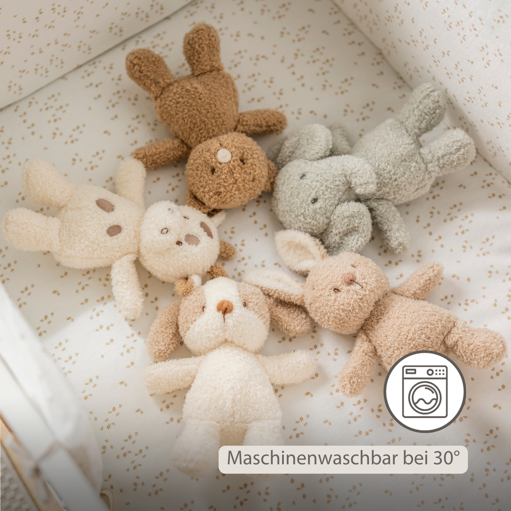 TEDDY Baby Plush Bear – 25 cm – Soft Baby Cuddle Toy – Beige [DE]