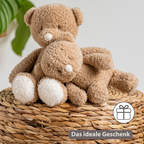 TEDDY Baby Plush Bear – 25 cm – Soft Baby Cuddle Toy – Beige [DE]