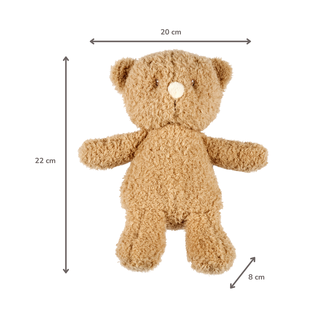 TEDDY Baby Plush Bear – 25 cm – Soft Baby Cuddle Toy – Beige [IT]