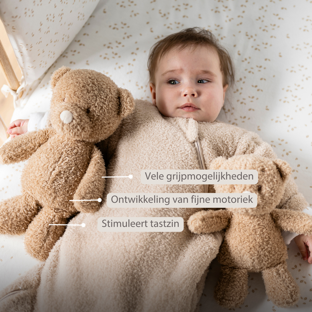 TEDDY Baby Plush Bear – 25 cm – Soft Baby Cuddle Toy – Beige [NL]