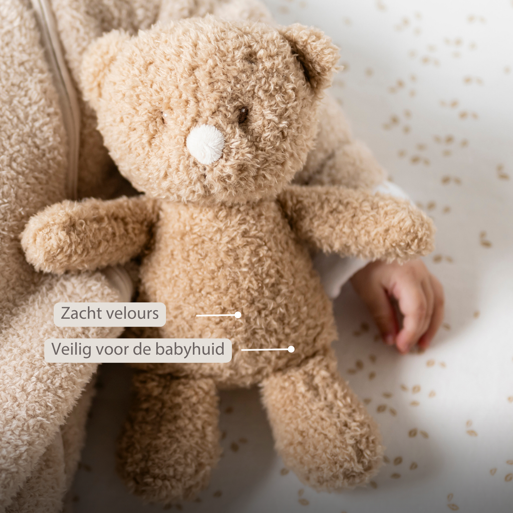 TEDDY Baby Plush Bear – 25 cm – Soft Baby Cuddle Toy – Beige [NL]