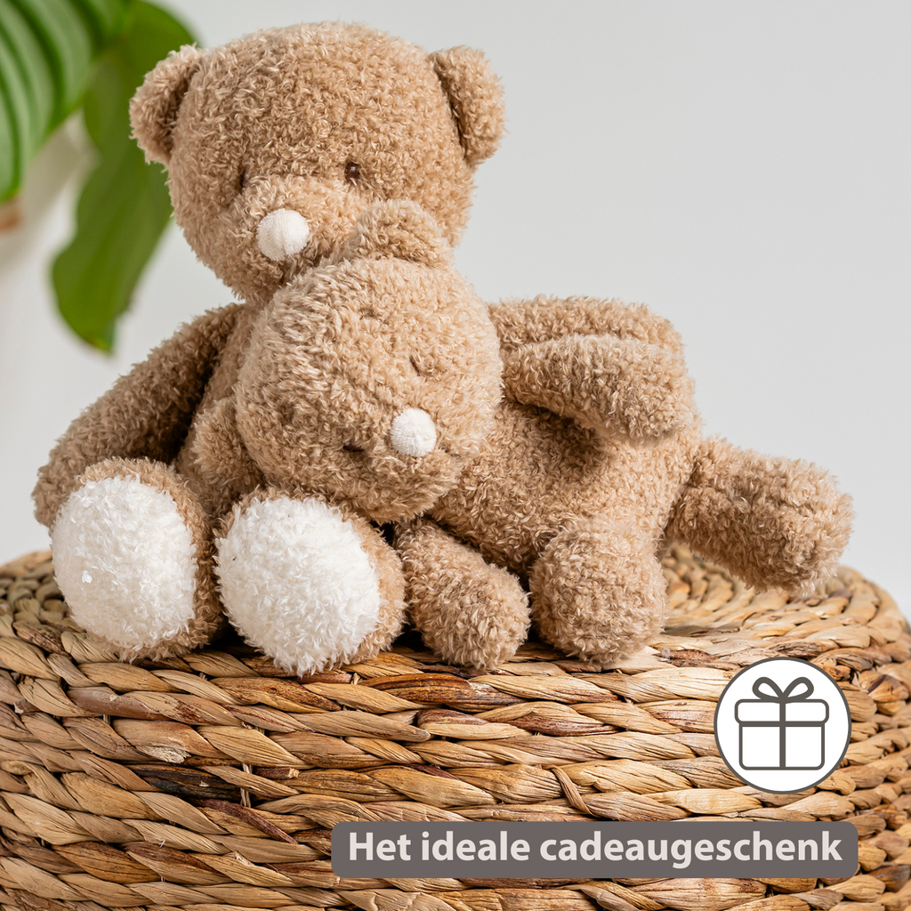 TEDDY Baby Plush Bear – 25 cm – Soft Baby Cuddle Toy – Beige [NL]
