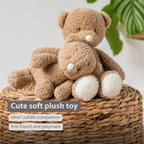 TEDDY Baby Plush Bear – 25 cm – Soft Baby Cuddle Toy – Beige [EN]
