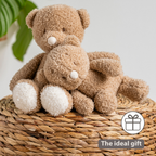 TEDDY Baby Plush Bear – 25 cm – Soft Baby Cuddle Toy – Beige [EN]