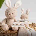 TEDDY Baby Plush Bunny – 25 cm – Soft Baby Cuddle Toy – Beige [IT]