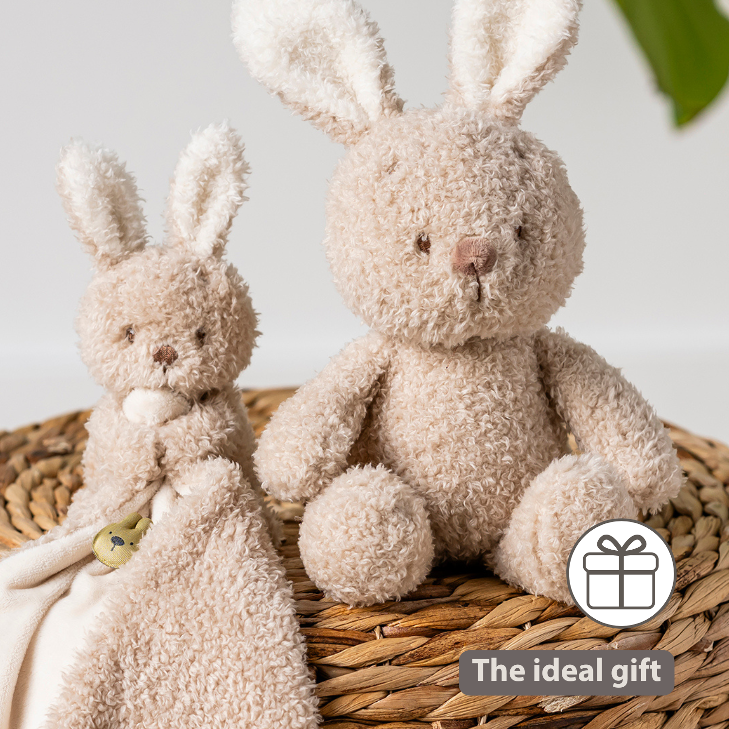 TEDDY Baby Plush Bunny – 25 cm – Soft Baby Cuddle Toy – Beige [EN]