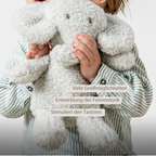 TEDDY Baby Plush Elephant – 25 cm – Soft Baby Cuddle Toy – Grey [DE]