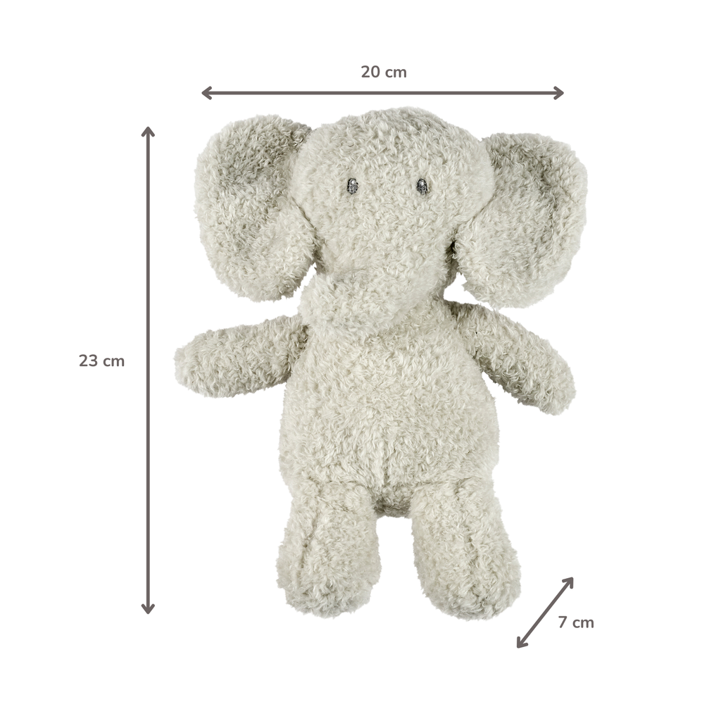 TEDDY Baby Plush Elephant – 25 cm – Soft Baby Cuddle Toy – Grey [DE]