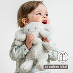 TEDDY Baby Plush Elephant – 25 cm – Soft Baby Cuddle Toy – Grey [FR]