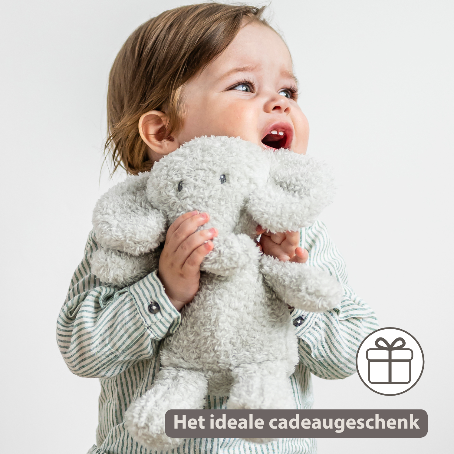 TEDDY Baby Plush Elephant – 25 cm – Soft Baby Cuddle Toy – Grey [NL]