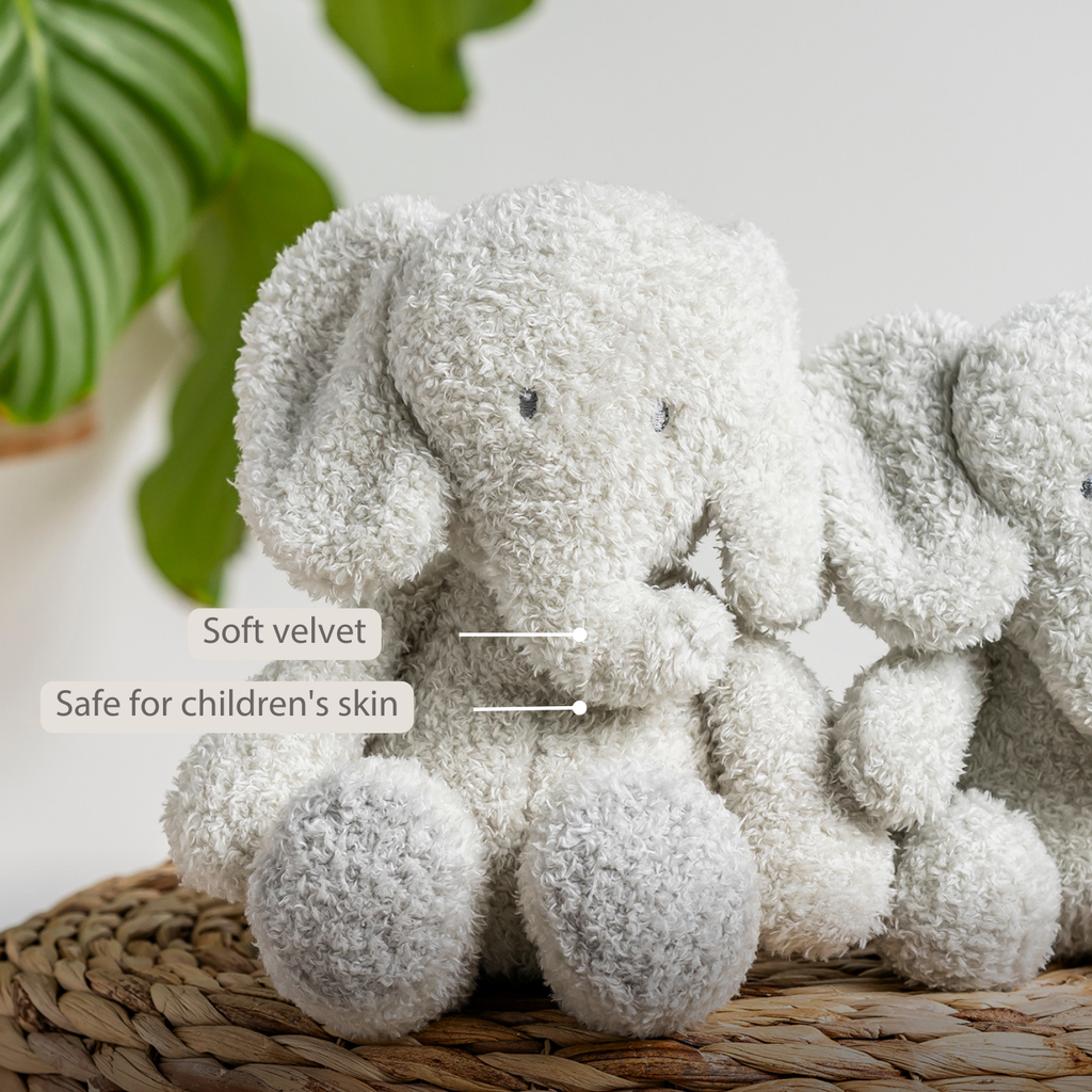 TEDDY Baby Plush Elephant – 25 cm – Soft Baby Cuddle Toy – Grey [EN]