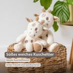 TEDDY Baby Plush Giraffe – 25 cm – Soft Baby Cuddle Toy – Off-White [DE]